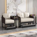GHẾ SOFA VĂNG BỌC DA HỘC GỖ DÀI 3 CHỖ - QHS703
