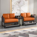 GHẾ SOFA VĂNG BỌC DA HỘC GỖ DÀI 3 CHỖ - QHS703 - Ảnh 2
