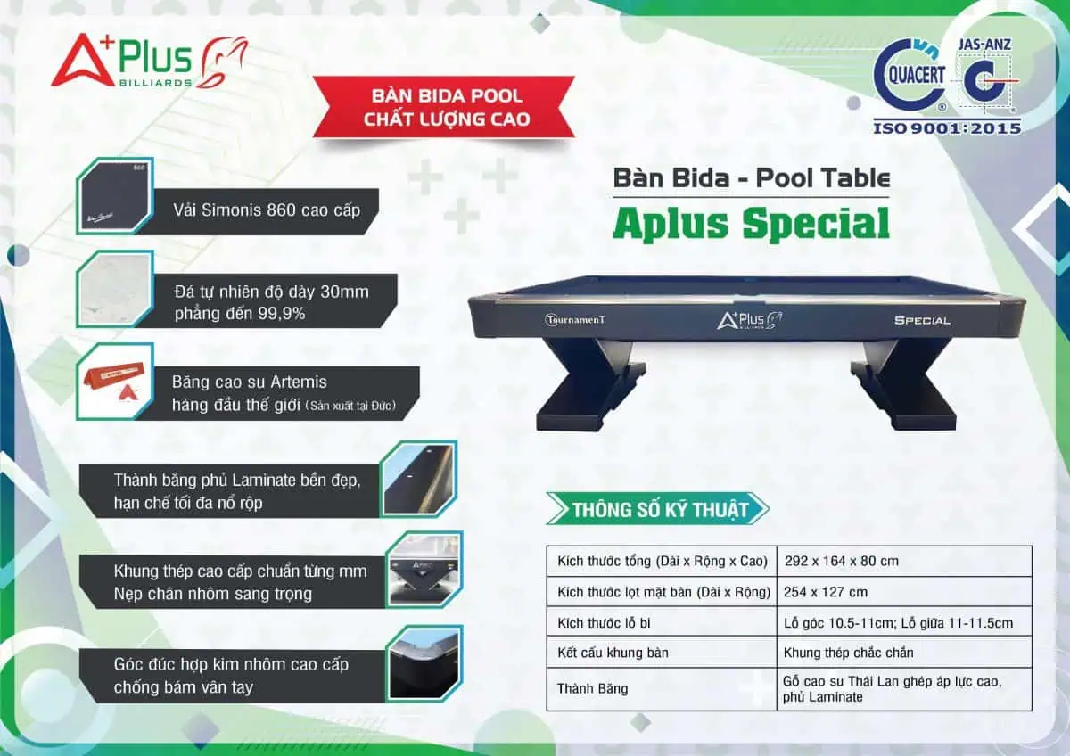 Bàn Bi-a Aplus Special | Bàn bida lỗ - Ảnh 5