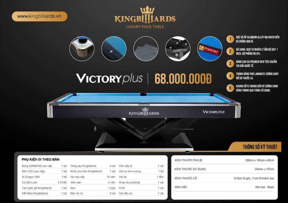 BÀN BI-A KINGBILLIARDS VICTORY PLUS - Ảnh 11