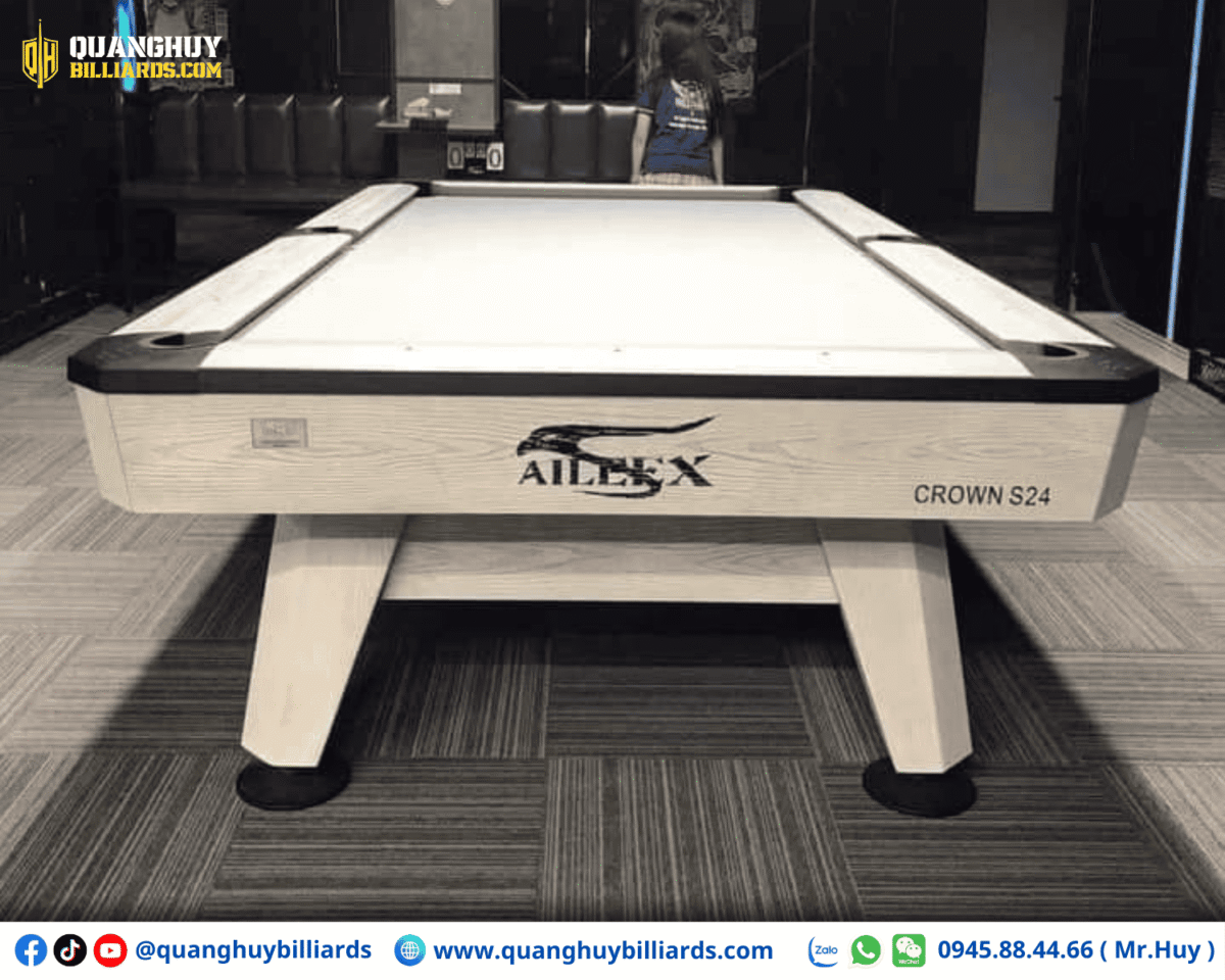 Bàn bi a Aileex Crown S24 Luxury Trắng | Chính hãng Ngọc Mỹ - Ảnh 8