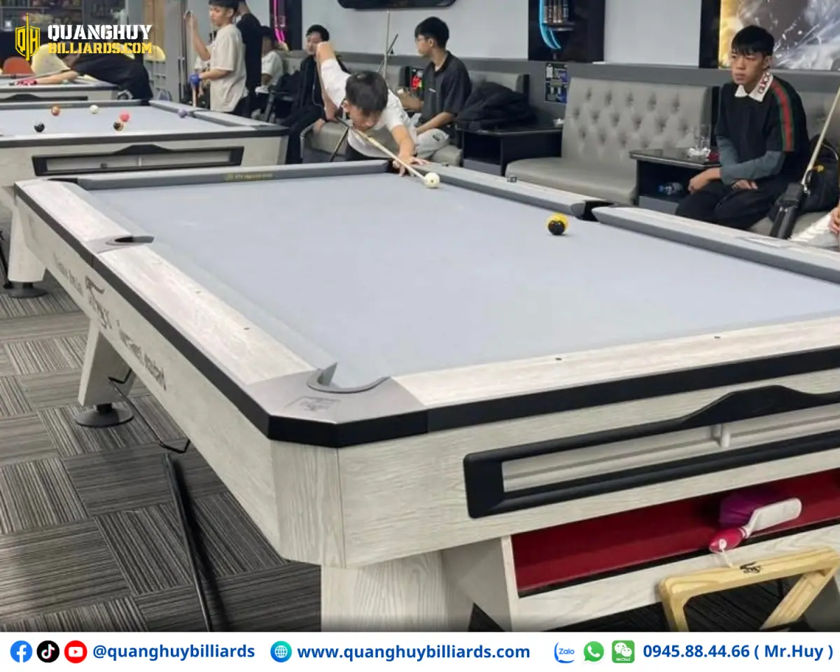 Bàn bi a Aileex Crown S24 Luxury Trắng | Chính hãng Ngọc Mỹ - Ảnh 4