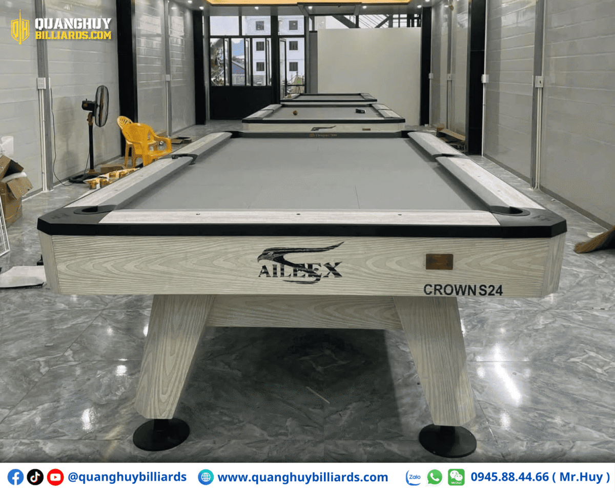 Bàn bida Aileex Crown S24 Luxury Nhập Trung | Trắng - Ảnh 6