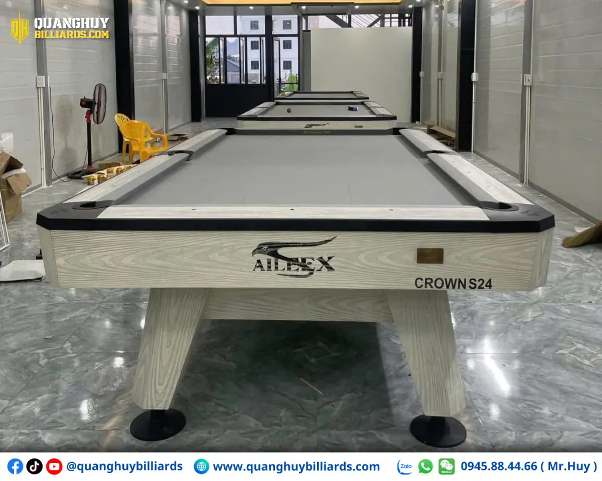 Bàn bida Aileex Crown S24 Luxury Nhập Trung | Trắng - Ảnh 6