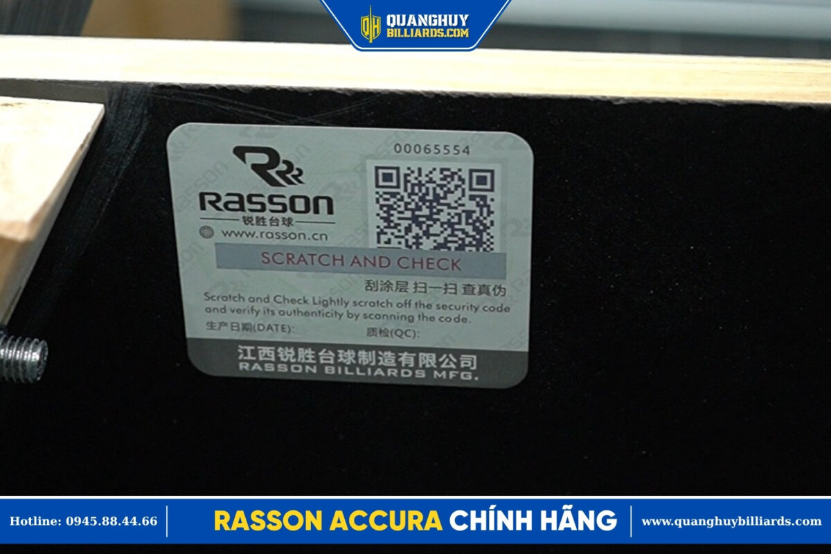 Bàn bida Rasson Accura chính hãng - Quanghuybilliards.com