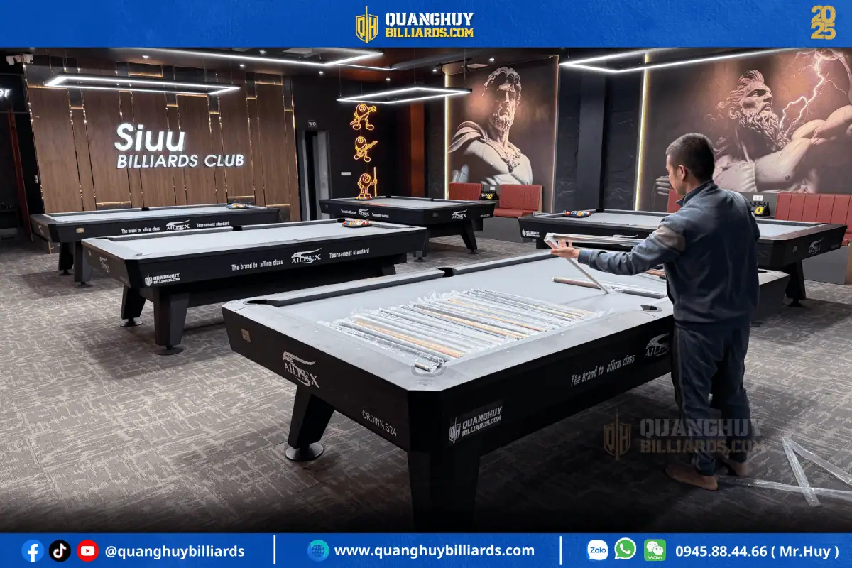 Du an lap 5 ban bi a Aileex Crown tai Siuu Billiards Yen The Bac Giang 1 1