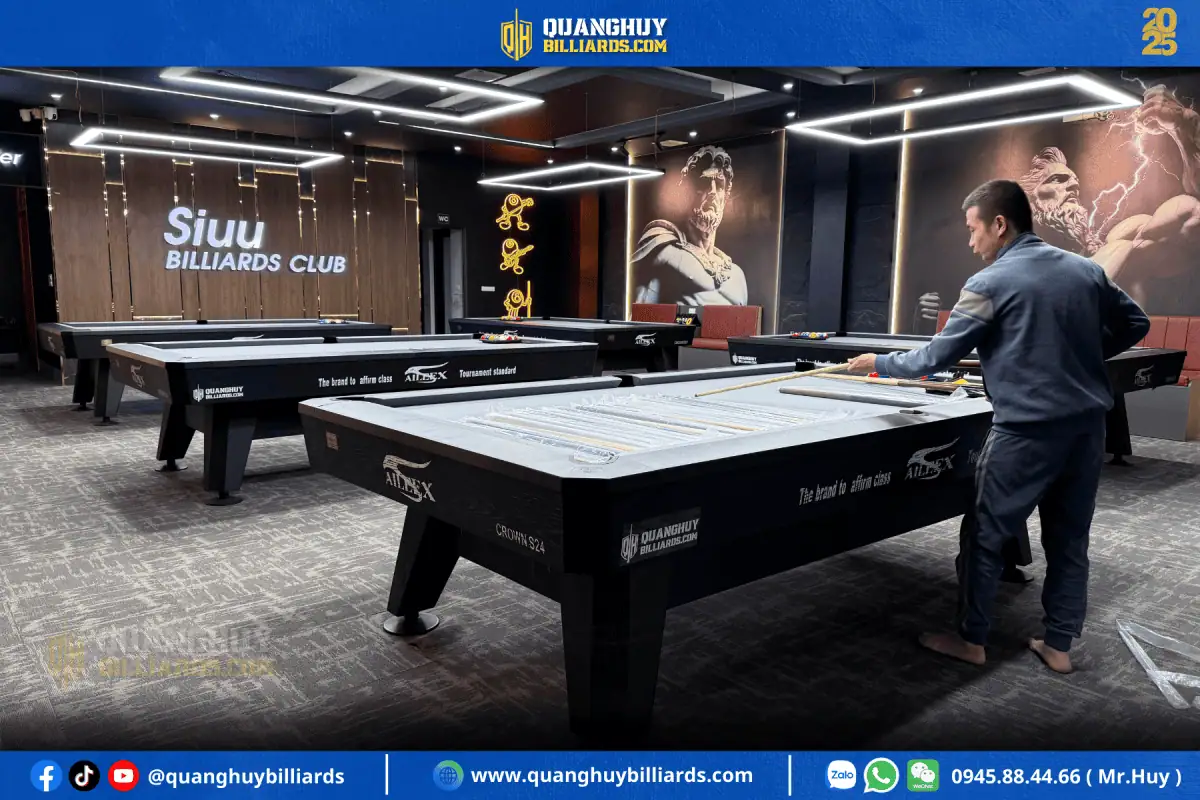 Du an lap 5 ban bi a Aileex Crown tai Siuu Billiards Yen The Bac Giang 13 1