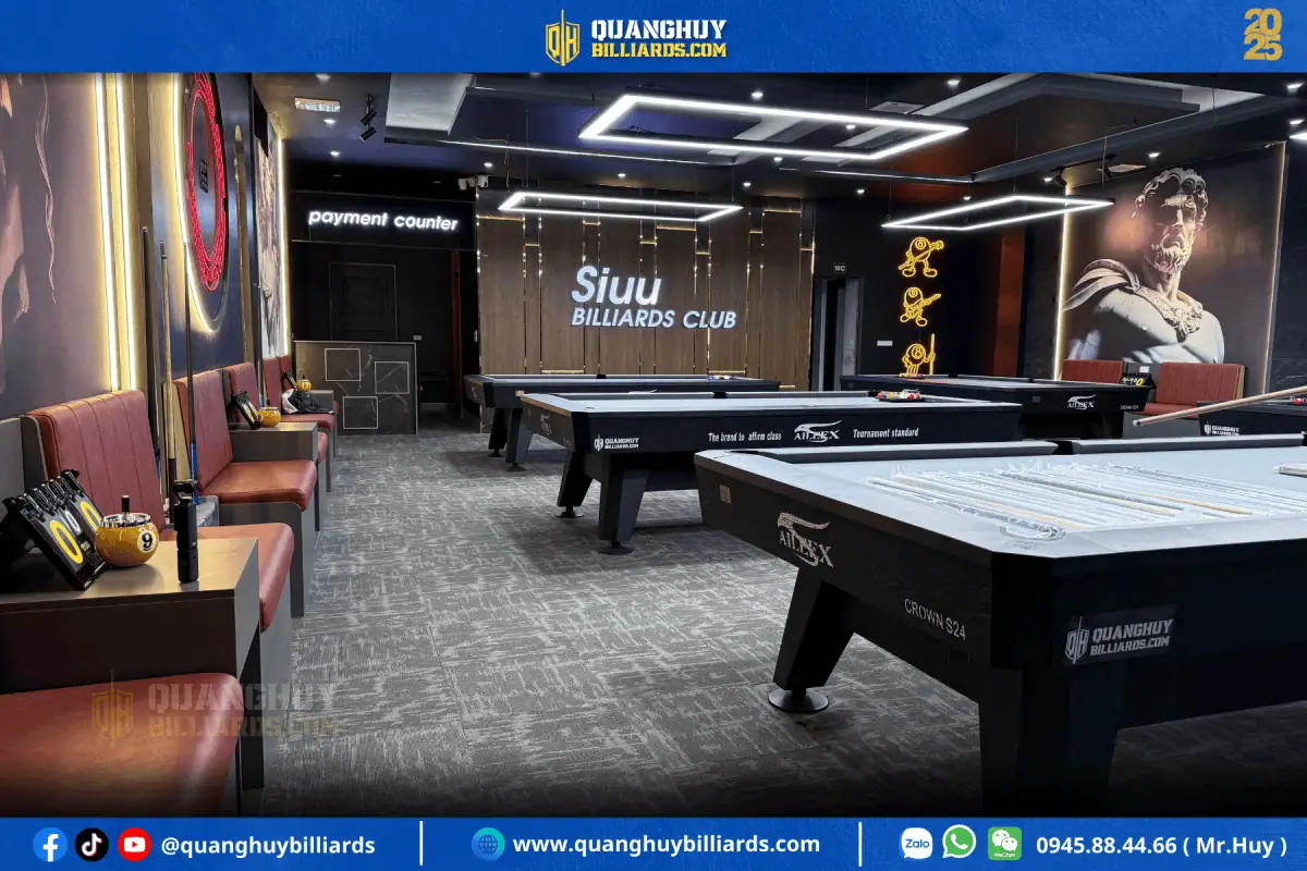 Du an lap 5 ban bi a Aileex Crown tai Siuu Billiards Yen The Bac Giang 2 1