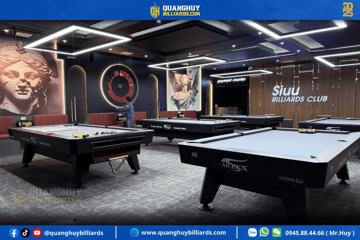 Du an lap 5 ban bi a Aileex Crown tai Siuu Billiards Yen The Bac Giang 6 1