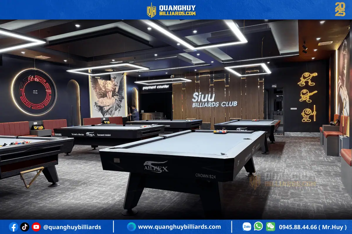 Du an lap 5 ban bi a Aileex Crown tai Siuu Billiards Yen The Bac Giang 7 1