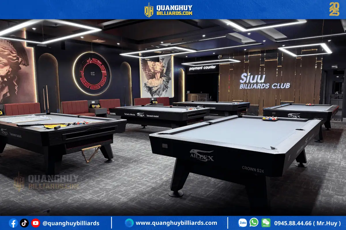 Du an lap 5 ban bi a Aileex Crown tai Siuu Billiards Yen The Bac Giang 8 1