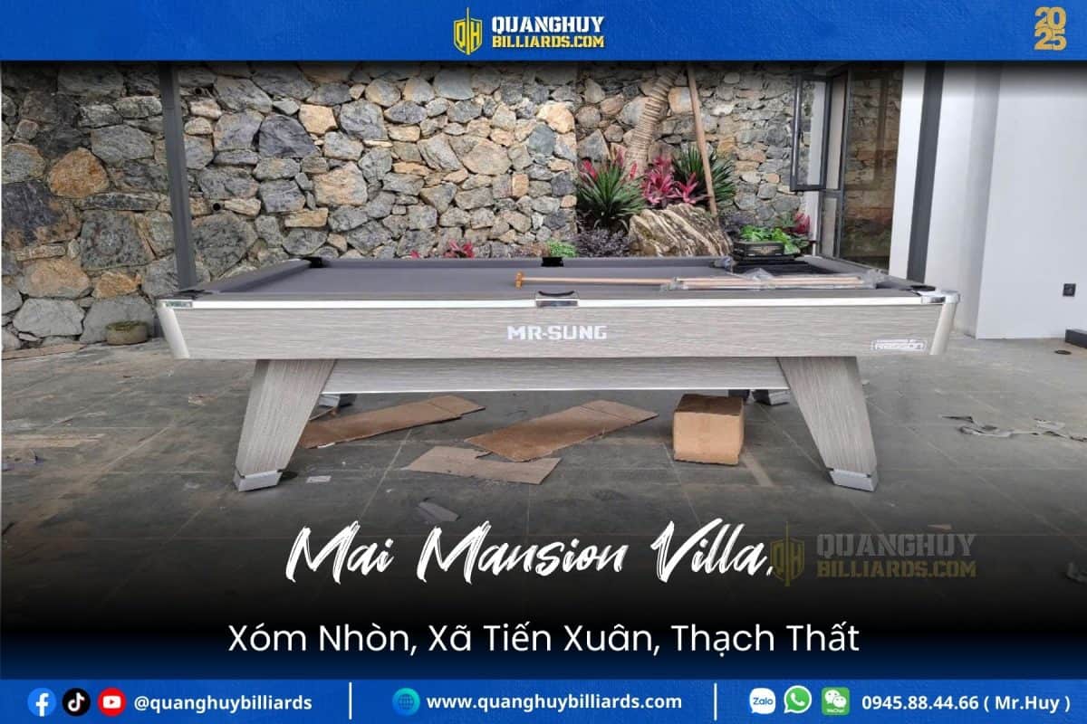 Lắp đặt 1 bàn bi a Mr-Sung liên doanh tại Thạch Thất, Hà Nội | Mai Mansion Villa 7 Lắp đặt 1 bàn bi a Mr-Sung liên doanh tại Thạch Thất, Hà Nội | Mai Mansion Villa