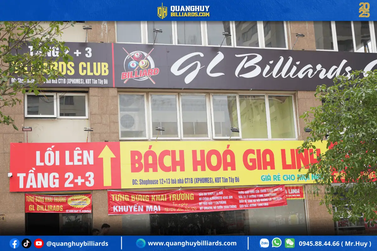 Lap dat ban bi a tai Dan Phuong Ha Noi GL Billiards Club 1