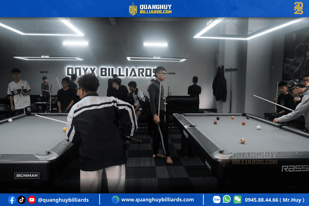 Lắp đặt 5 bàn bida Rasson IronMan tại TP Vinh - Nghệ An | ONYX Billiards Club 8 Lắp đặt bàn bida tại TP Vinh - Nghệ An | ONYX Billiards Club