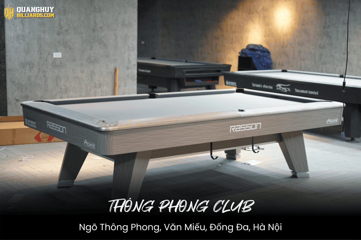 Ban giao 2 ban Aileex Crown S24 Luxury va 1 ban Rasson Accura chinh hang cho Thong Phong Billiards Club Van Mieu Dong Da Ha Noi 1