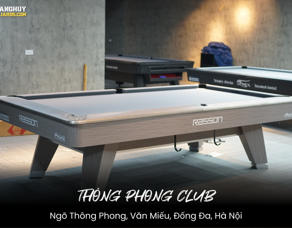 Ban giao 2 ban Aileex Crown S24 Luxury va 1 ban Rasson Accura chinh hang cho Thong Phong Billiards Club Van Mieu Dong Da Ha Noi 1