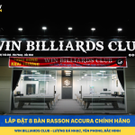 Lap dat 8 ban Rasson Accura chinh hang tai Yen Phong Bac Ninh Win Billiards Club