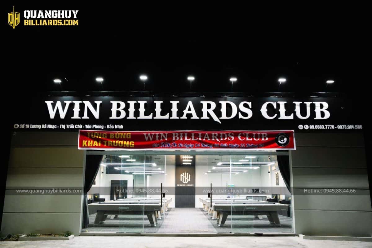 Lap dat 8 ban Rasson Accura chinh hang tai Yen Phong Bac Ninh Win Billiards Club Quanghuybilliards.com 1