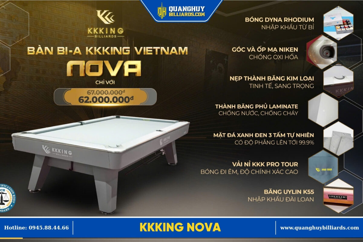 Bàn bida KKKing Nova chính hãng - Ảnh 2