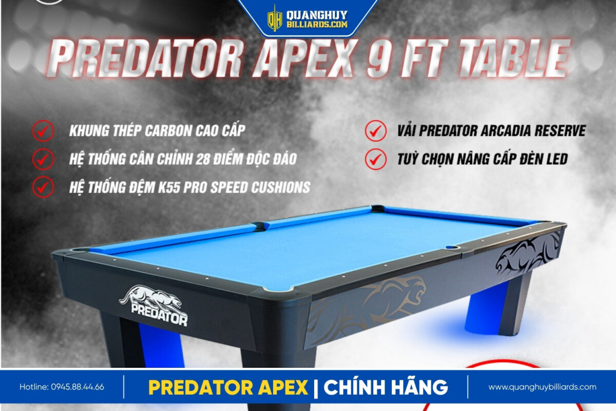 Bàn bida Predator APEX chính hãng - Ảnh 22