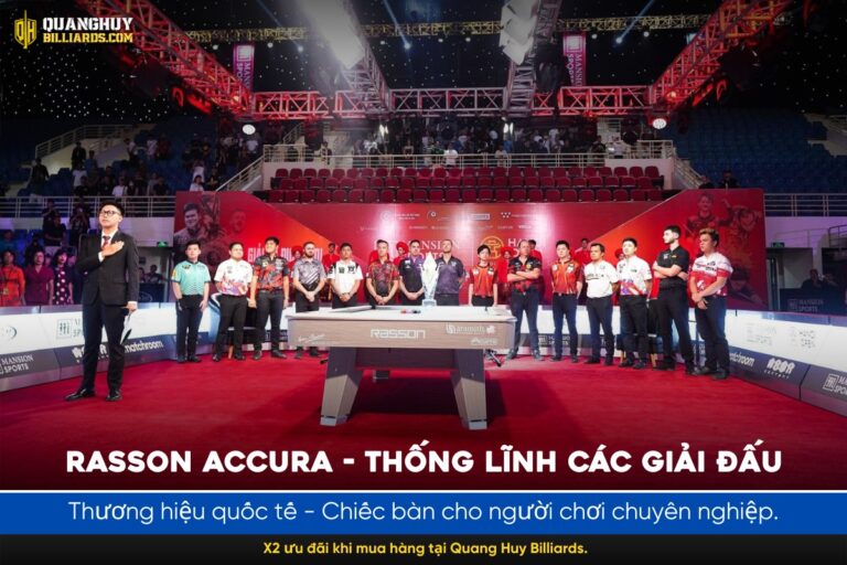 Bàn bida Rasson Accura chính hãng - Ưu đãi tại Quang Huy Billiards