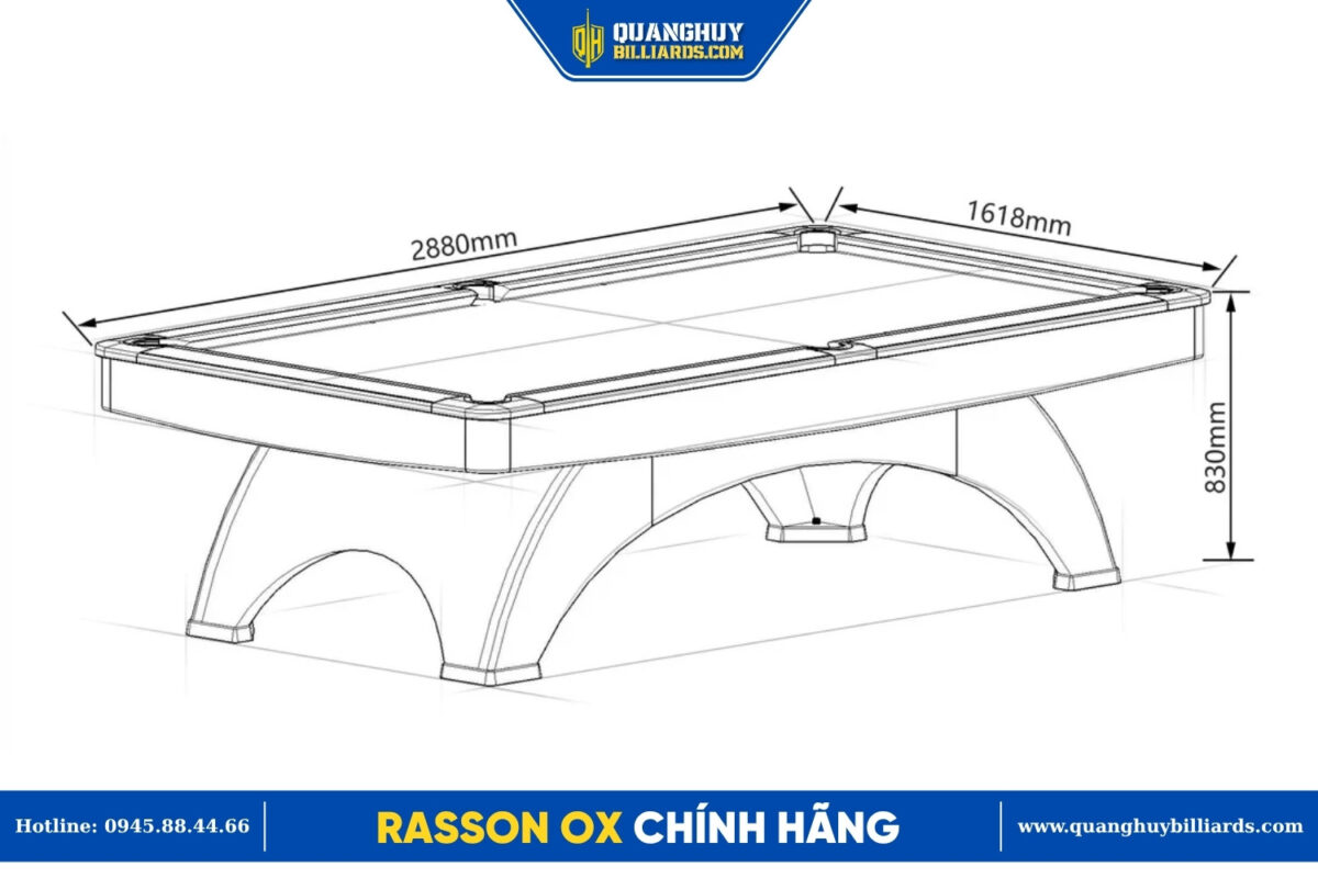 Bàn bida Rasson OX chính hãng - Quanghuybilliards.com