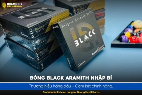 Đánh dấu bàn bi a Black Aramith nhập khẩu chính hãng tại Quang Huy Billiards.